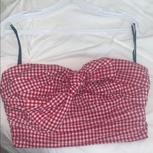 Red gingham tube top